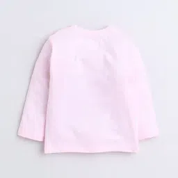 Bumzee Kids Pink Printed Full Sleeves Jhabla With Pyjamas image 2