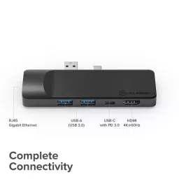ALOGIC Surface Pro 7 Protable HUB Black 100 W 5 Gbps, SP7PBLH-BLK image 3