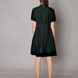 Zink London Black Printed A Line Dress image 2