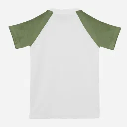 RISH Unisex White & Green Printed T-Shirt image 2
