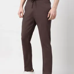 Peter England Brown Cotton Regular Fit Trackpants image 3