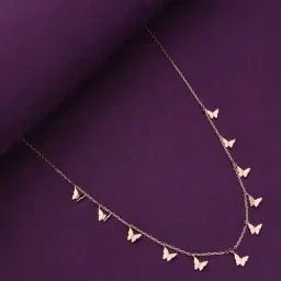 Kai Jewel Sterling Silver Rose Gold Dancing Butterflies Casual Necklace-image-90