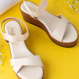 Inc.5 Women's Cream Ankle Strap Wedges-picture-19