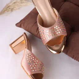 Carlton London Women's Rose Gold Casual Sandals-image-33