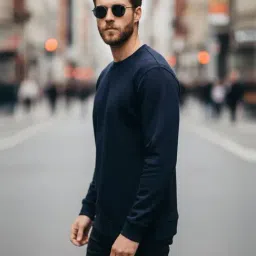 Mack Jonney Navy Regular Fit Sweatshirt image 3