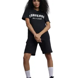 Converse Unisex Black All Star Center Front Printed Regular Fit T-Shirt image 5
