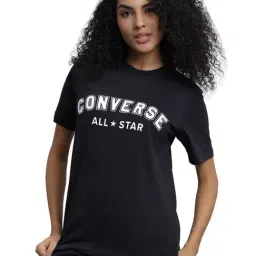 Converse Unisex Black All Star Center Front Printed Regular Fit T-Shirt image 3