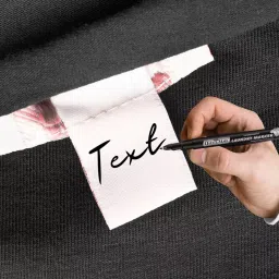 Soni Office Mate 1.09 mm Fine Tip Laundry Marker Fade Proof, Water Proof, Quick Drying Ink for Uniform, Bags & Labels, Black (Pack of 10) image 2