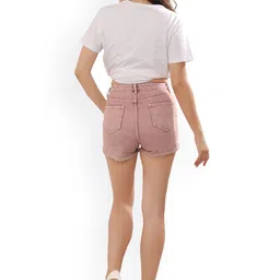 THIRD QUADRANT Women High-Rise Denim Outdoor Shorts image 4