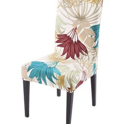 HOKIPO Beige Printed Chair Cover-picture-27