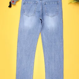 V-Mart Boys Regular Fit Mid-Rise Light Fade Jeans image 2