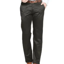 Peter England Black Regular Fit Trousers-picture-15