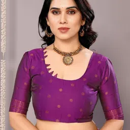 oxalis Ethnic Motifs Zari Woven Design Pure Silk Kanjeevaram Saree image 2