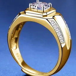 The Roadster Lifestyle Co Men American Diamond-Studded Adjustable Finger Ring image 4