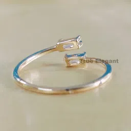 OneTip Rhodium Plated & Cubic Zirconia Studded Ring image 2