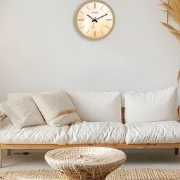 RANDOM White & Beige Printed Traditional Wall Clock image 5