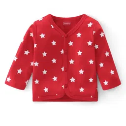 Babyhug 100% Cotton knit Full Sleeves Front Open Striped Vests with Alphabets & Stars Print Pack of 3 - Multicolour image 2