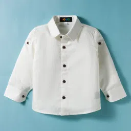 Robo Fry Cotton Woven Full Sleeves Solid Color 3 Piece Party Suit with Cap & Bow - Maroon & White image 2