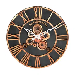 RANDOM Black & Brown Printed Contemporary Wall Clock image 1