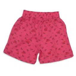 Cutecumber Pack Of 2 Floral Printed Shorts - Pink & Yellow image 5