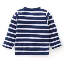 Babyhug 100% Cotton knit Full Sleeves Front Open Striped Vests with Alphabets & Stars Print Pack of 3 - Multicolour image 5