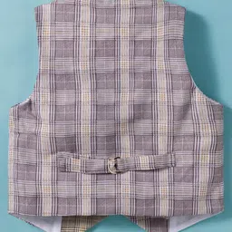 Little Kangaroos Cotton Woven Full Sleeves Winter Wear Shirt & Pant Set With Printed Jacket - Brown & White image 5