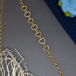 MEIRA JEWELLERY Gold-Plated Artificial Stones Studded Link Bracelet-picture-23