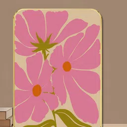 Myntra Elegant Homes Beige & Pink Botanical Wooden Painting Wall Art-image-76