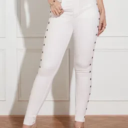 Miss Chase Women Floorplan Of Freedom Skinny Fit High-Rise Light Fade Jeans-image-52