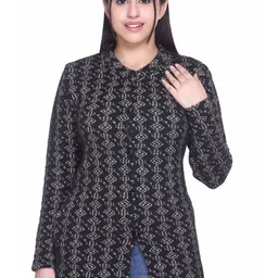 FASHSTORE Women Woollen Cardigan with Applique Detail-image-20