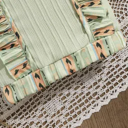 BAESD Girls Printed Square Neck Sleeveless Top With Palazzo image 5