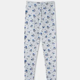 R&B Kids White Floral Slim Fit Leggings-picture-27