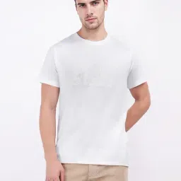 Iconic Mens White Solid Crew Neck Pure Cotton T-Shirt-image-32