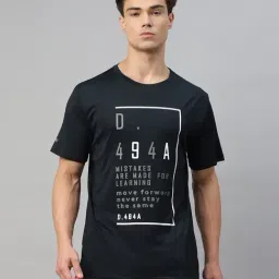 Dida Navy Polyster Regular Fit Typography T-Shirt-picture-33