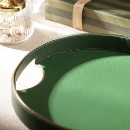 Pure Home and Living Green Mdf Small Round Tray image 2