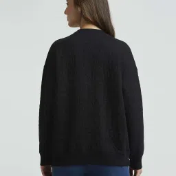 Pepe Jeans Black Cotton Self Pattern Sweatshirt image 2