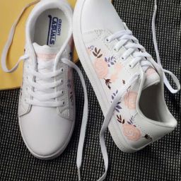 Asian Women's White Sneakers-picture-5