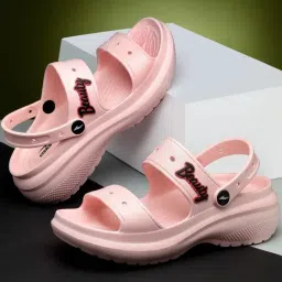Asian Women's Pink Sling Back Wedges-picture-16