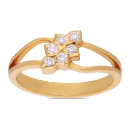 C. Krishniah Chetty Group Diamond 22k (916) Yellow Gold Ring for Women image 2