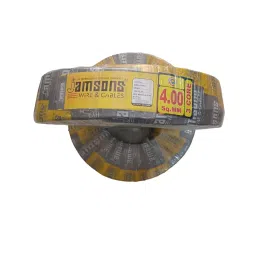 JAMSONS 4 Sq. mm 3 Core Flexible Round Cable Black 90 m Length image 2