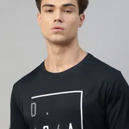 Dida Navy Polyster Regular Fit Typography T-Shirt image 4