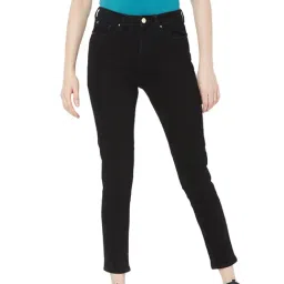 Spykar Black Skinny Fit High Rise Jeans (Alexa)-image-4