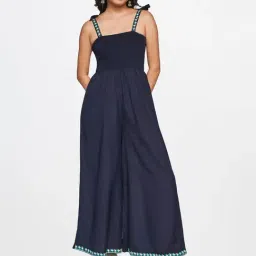 Global Desi Indigo Full Length Jumpsuit-image-38