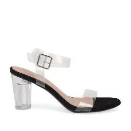 Truffle Collection Women's Black Ankle Strap Stilettos-image-31