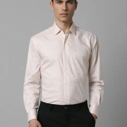 Louis Philippe Pink Cotton Regular Fit Checks Shirt-picture-32