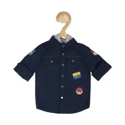 allen solly junior Allen Solly Kids Navy Solid Full Sleeves Shirt-picture-28