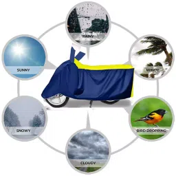 Auto Pearl Bike Cover for Hero ComforTec (Yellow & Blue) image 4