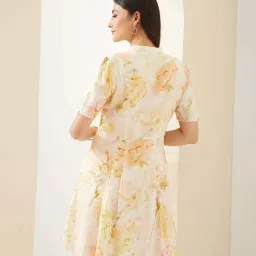 Latin Quarters Beige Regular Fit Printed Dress image 2