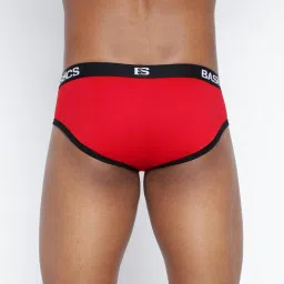 BASIICS by La Intimo Red Blended Relaxed Fit Striped Briefs image 2