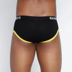 BASIICS by La Intimo Black Blended Relaxed Fit Striped Briefs (Pack Of 2) image 2